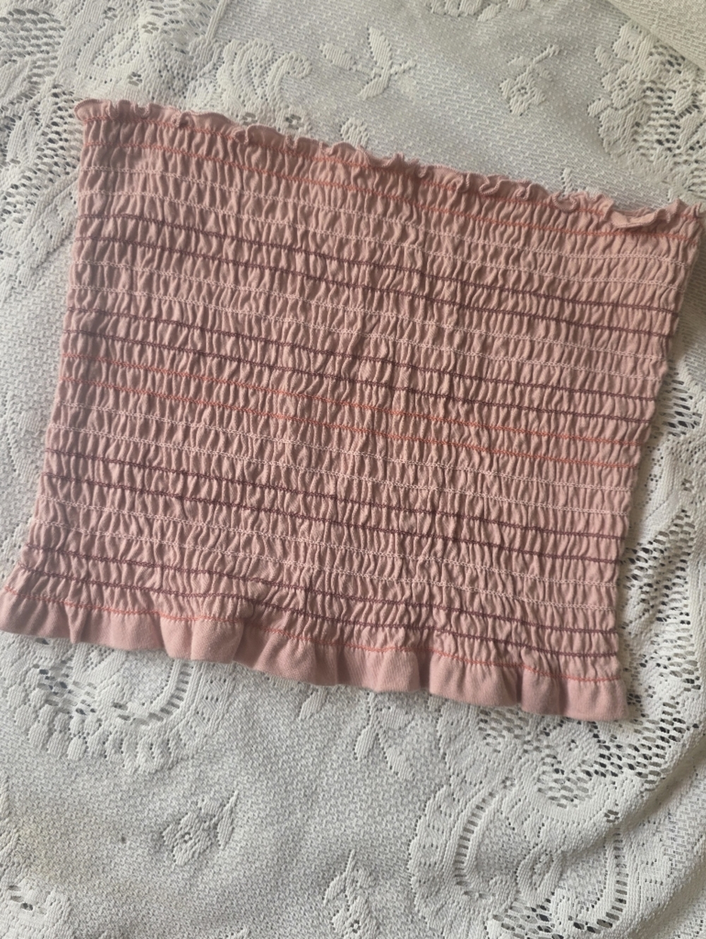 Arizona Jean Company Pink Smocked Crop Top